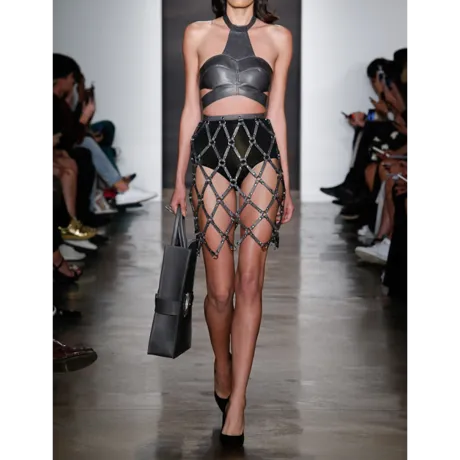 "futuristic" harness caged skirt belt