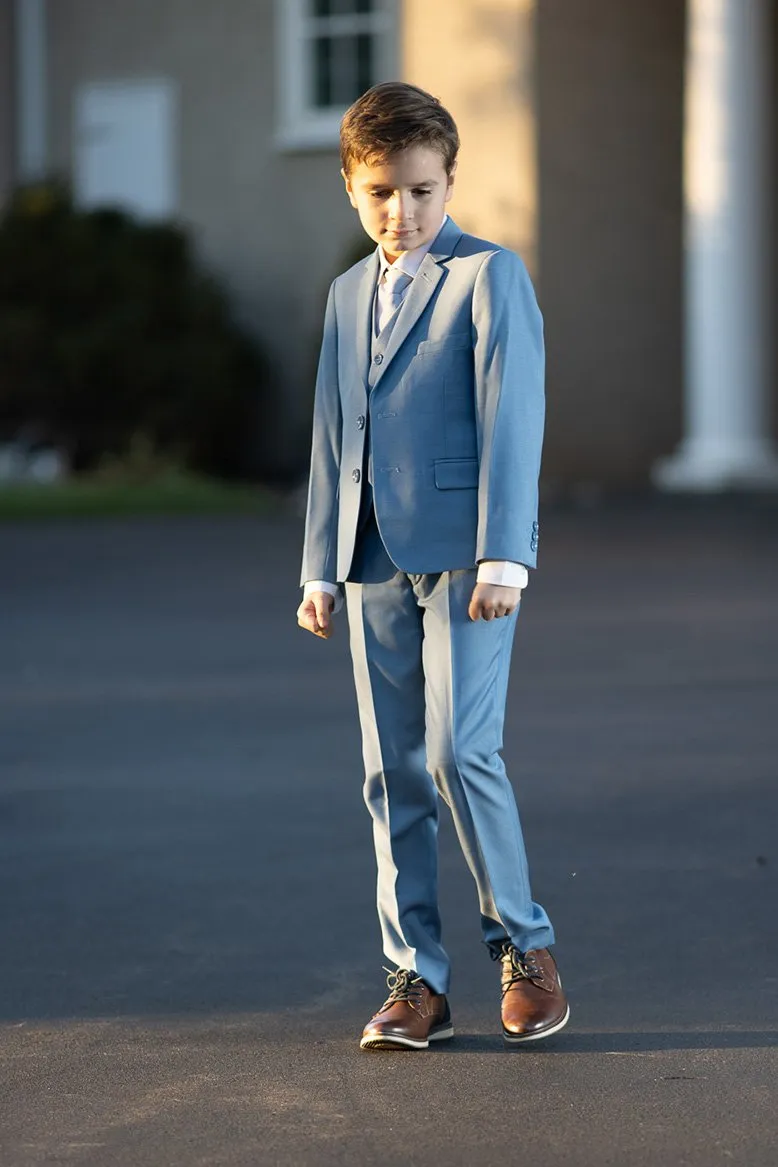 "Leo" Kids Light Blue 5-Piece Suit