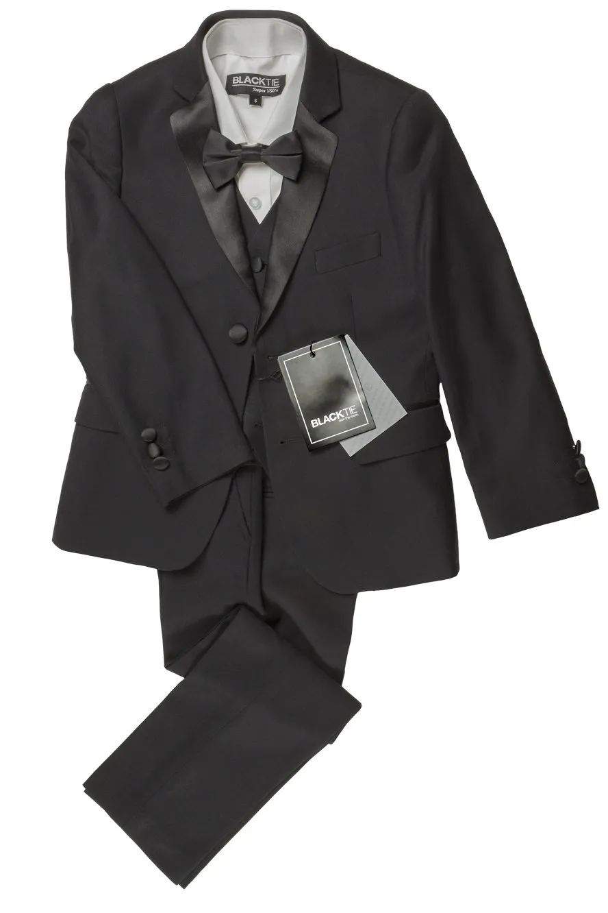 "Max" Kids Black 5-Piece Tuxedo