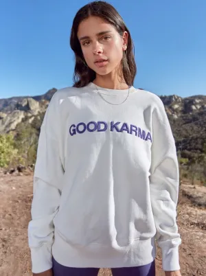 Relaxed Crewneck Pullover | Good Karma