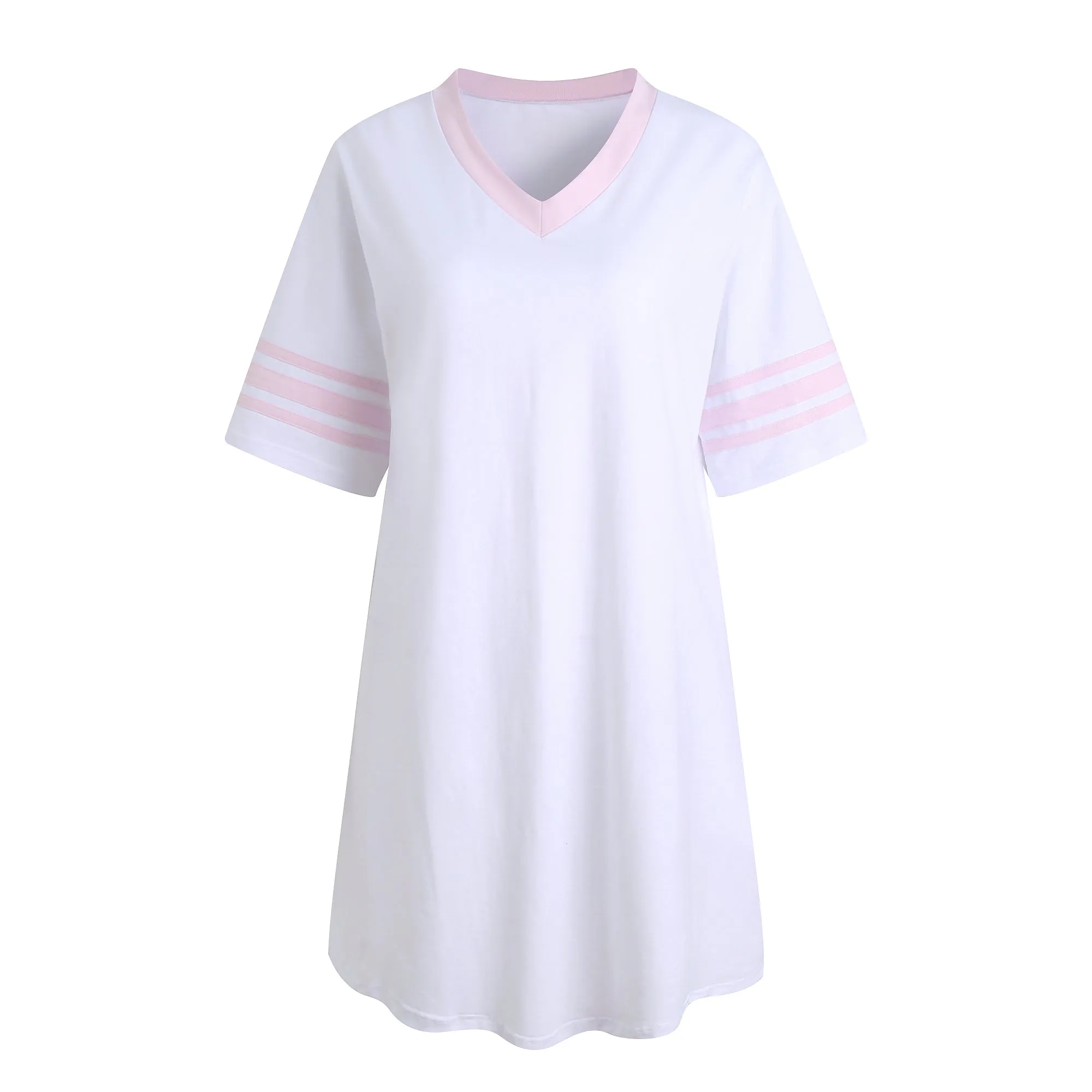 Richie House RH Womens Sleepwear Short Sleeve Nightgowns Sleepshirt Loose Nightshirt Loungewear RHW2929