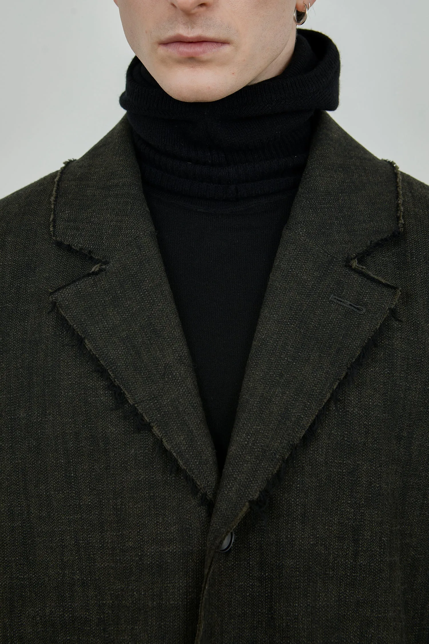 Sanday coat | Forest - Cotton & wool blend