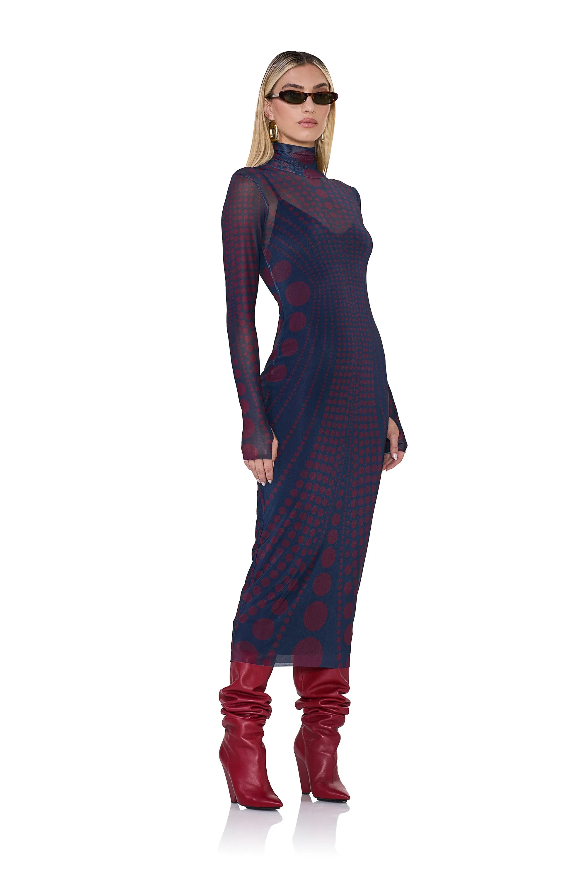 Shailene Dress - Navy Illusion