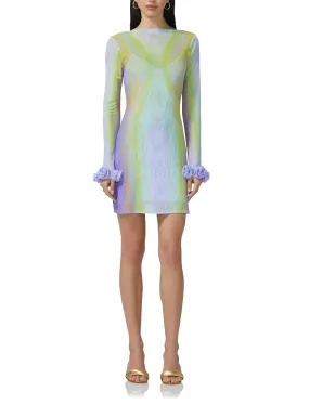 Shani Rosette Mini Dress - Placed Citrus Swirl