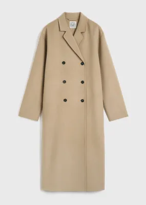 Signature wool doublé coat biscuit