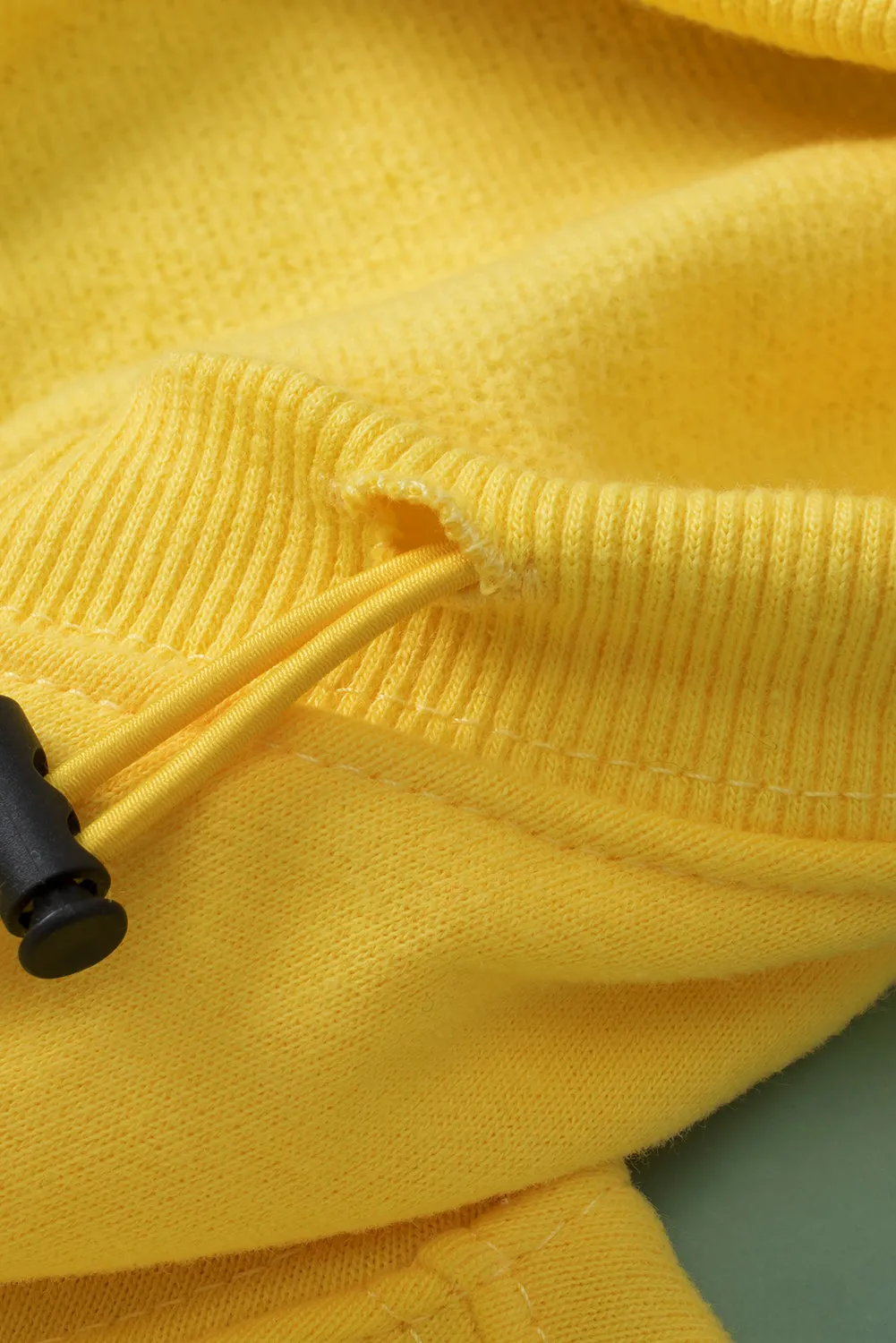 Solid Color Half Zip Pullover Hoodie with Kangaroo Pocket