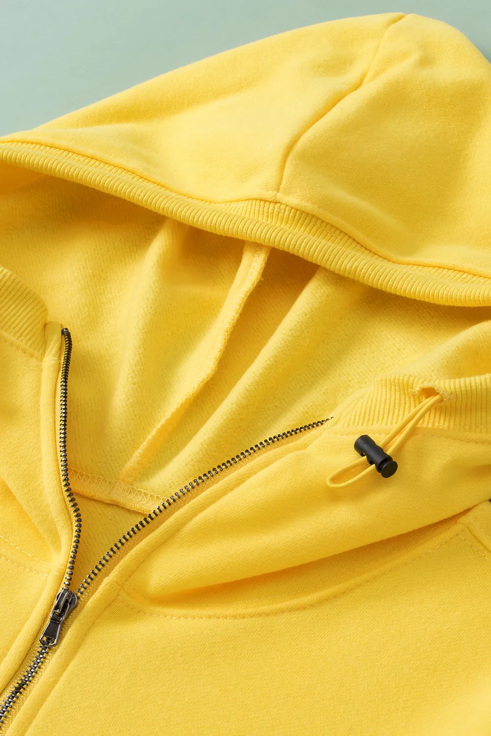 Solid Color Half Zip Pullover Hoodie with Kangaroo Pocket