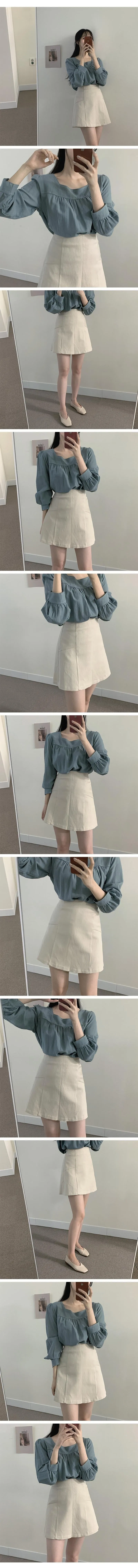 Spring Long sleeves high waist A Line skirts two piece suits oversize loose Long Sleeve