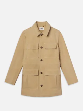 Suede Safari Jacket -- Sand