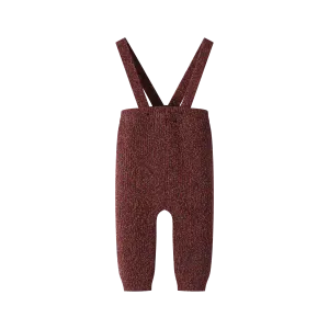 SUSPENDER LEGGING-BURGUNDY MARLED