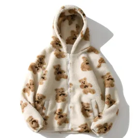 Teddy Bear Fleece Pullover Hoodie