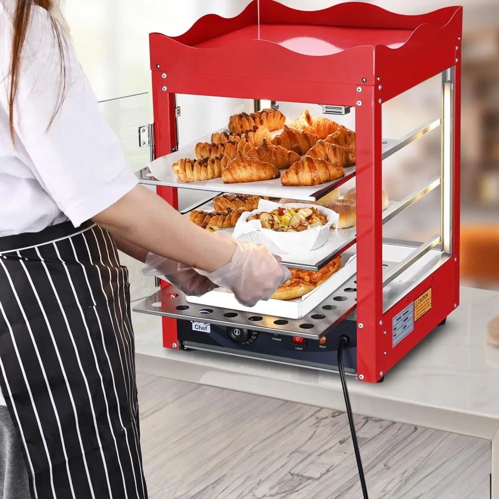 TheLAShop 2 Tier Hot Pastry Display Sandwich Fried Chicken Pie Warmer