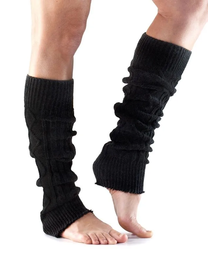 ToeSox Leg Warmers Knee High For Peak Muscle Performance Training - Black