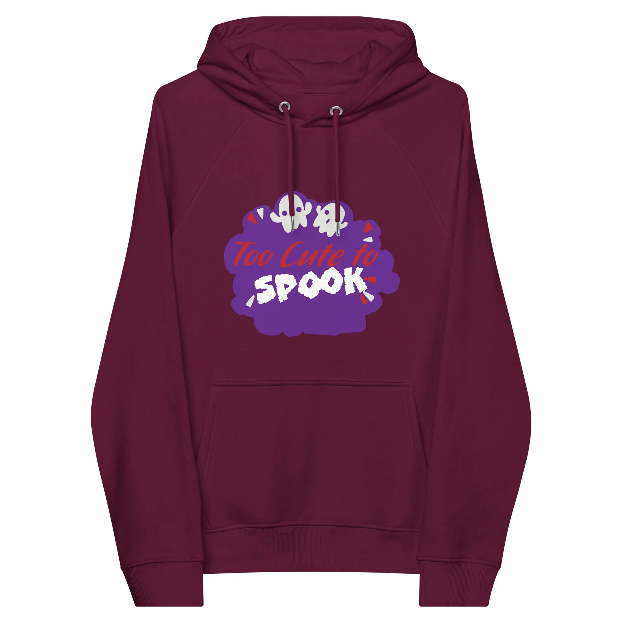 Too Cute To Spook Halloween Graphic Women Eco Raglan Hoodie