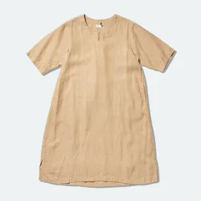 ts(s) - Linen V-Neck Dress Yellow