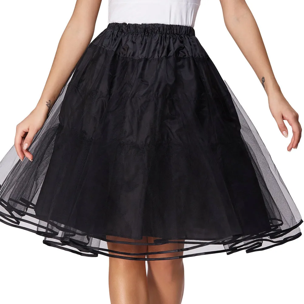 Vintage Women's 50s Rockabilly Tutu Skirt Petticoat 3 Layers