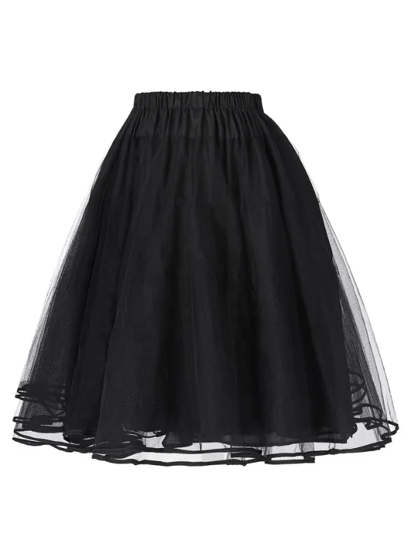 Vintage Women's 50s Rockabilly Tutu Skirt Petticoat 3 Layers