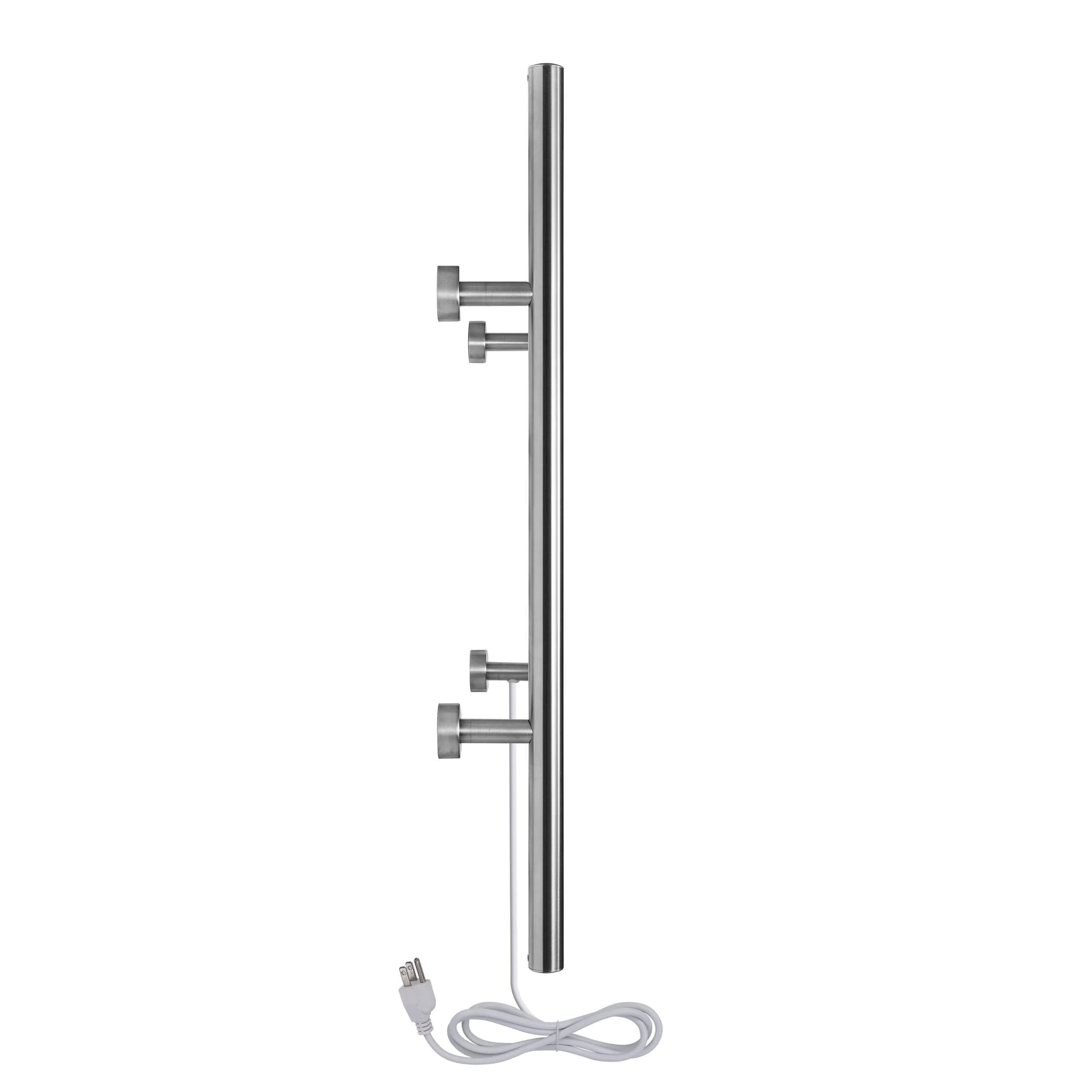 WarmlyYours Infinity Straight Dual Connect (Hardwired and Plug in) Towel Warmer  - 23.6"w x 32"h