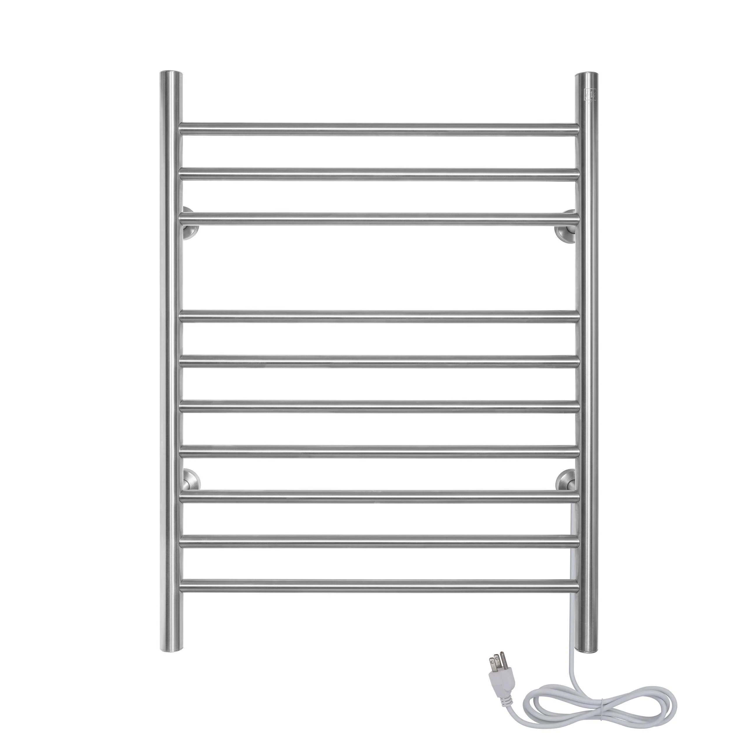 WarmlyYours Infinity Straight Dual Connect (Hardwired and Plug in) Towel Warmer  - 23.6"w x 32"h