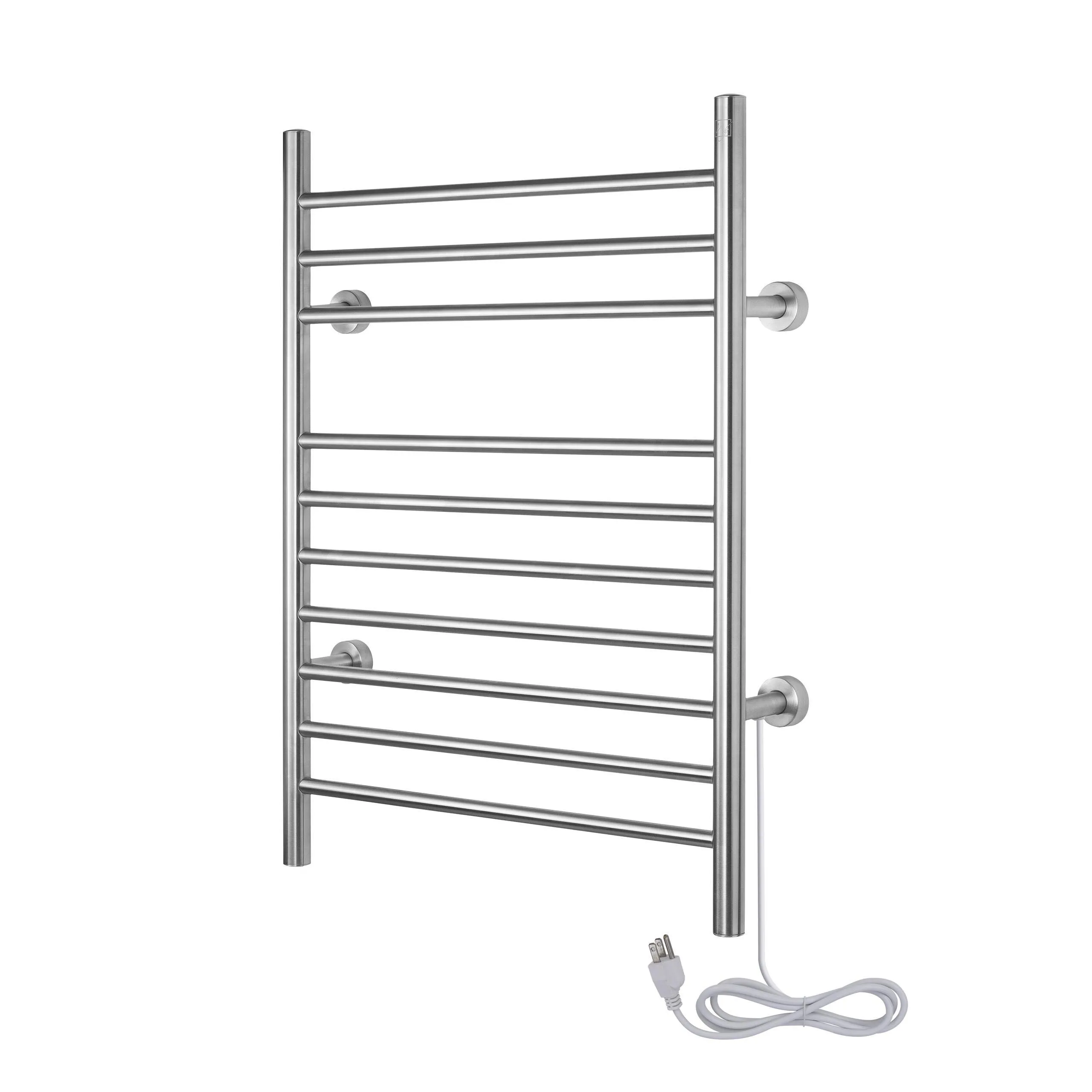 WarmlyYours Infinity Straight Dual Connect (Hardwired and Plug in) Towel Warmer  - 23.6"w x 32"h