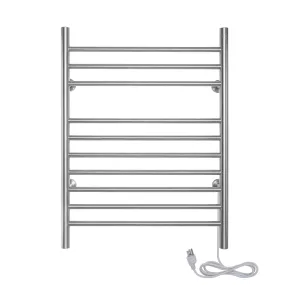 WarmlyYours Infinity Straight Dual Connect (Hardwired and Plug in) Towel Warmer  - 23.6"w x 32"h