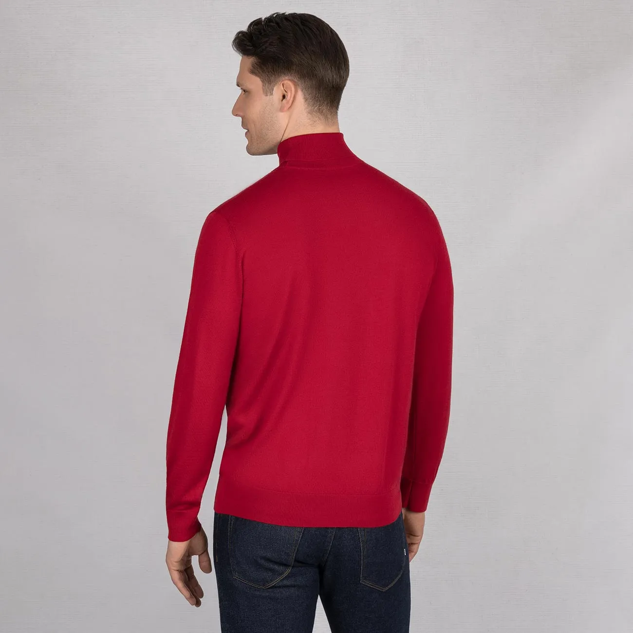 Wool Pullover Light Turtleneck Men