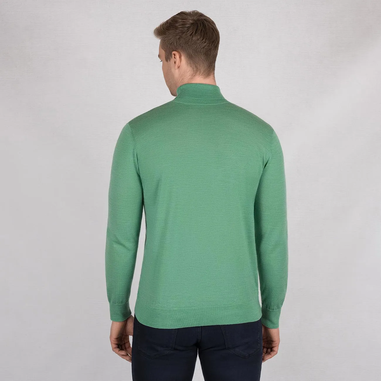 Wool Pullover Light Turtleneck Men