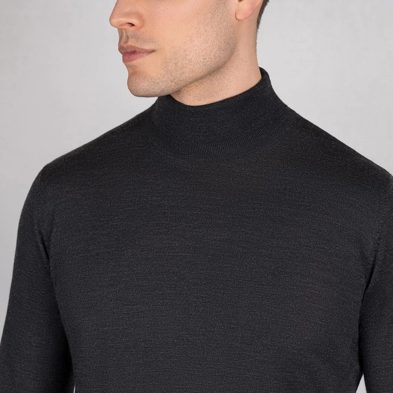 Wool Pullover Light Turtleneck Men