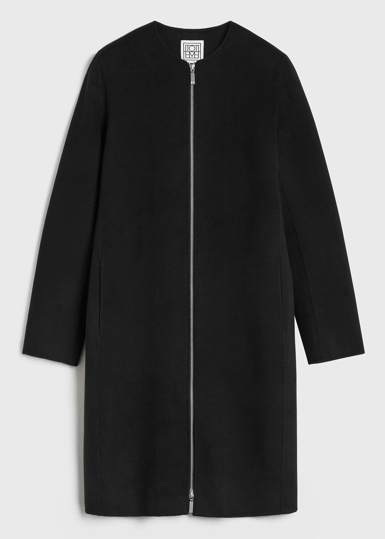 Zipped doublé coat black